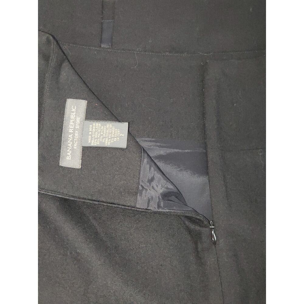 Banana Republic Factory Black Asymmetrical Knee-Length Skirt - Picture 5 of 7